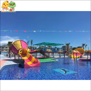 Exciting children water park equipment water slide
